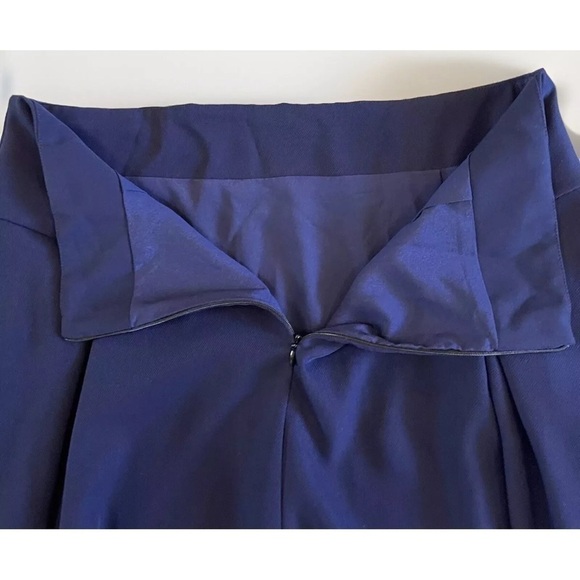 Tronjori Skirt Blue Schoolgirl  XL Academia Pleated Back Zip Fully Lined Preppy - Picture 4 of 7